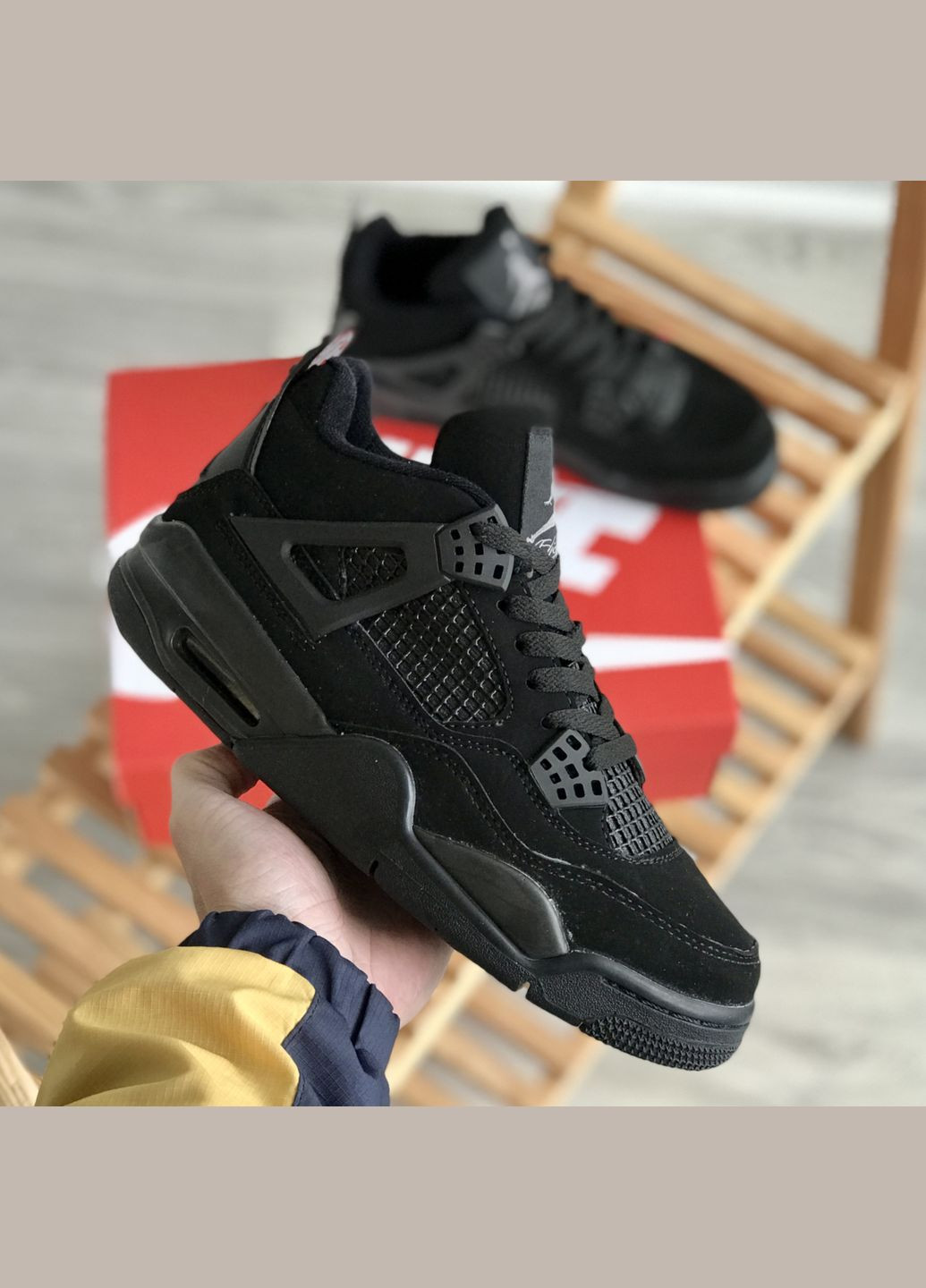 Кросівки жіночі і чоловічі Nike Air Jordan 4 Retro Black Cat black | Найк Аір Джордан 4 Ретро Блек Кет чорні No Brand чорні всесезони (307288639)