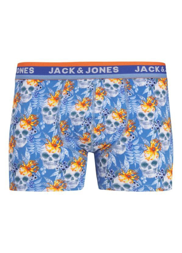 Мужские трусы боксеры ADDITIONAL 1 шт, размер XL, голубые, черепа. Jack & Jones Боксери (370705629)