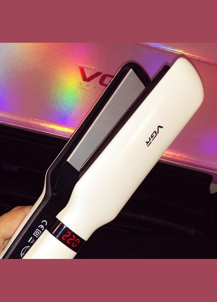 Професійна праска випрямляч з турмаліновим покриттям V-511 з терморегулятором та дисплеєм VGR (296925565)