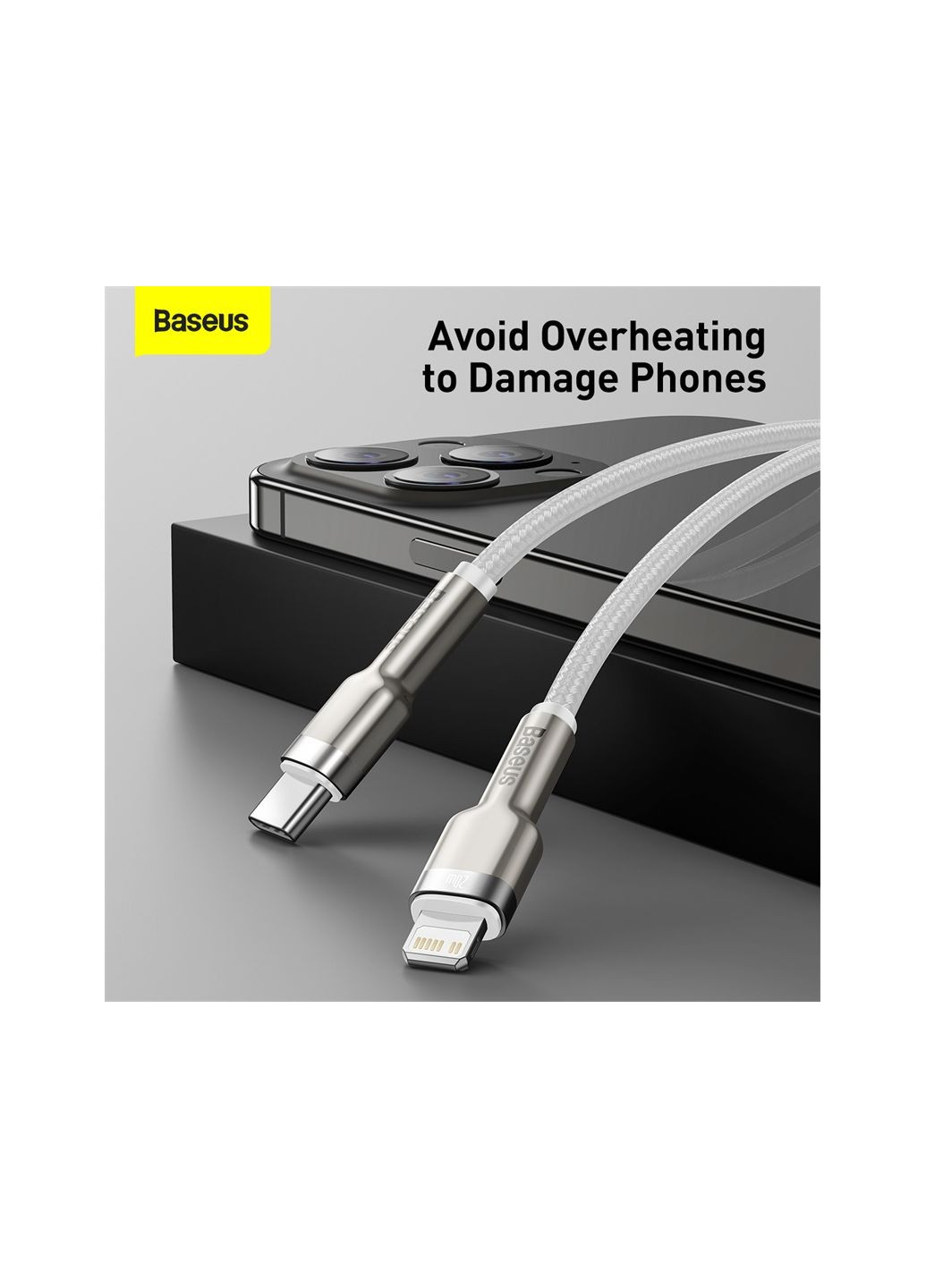 Кабель Type-C to iP PD 20W 2m Baseus Cafule Series Metal Data Cable (385619409)