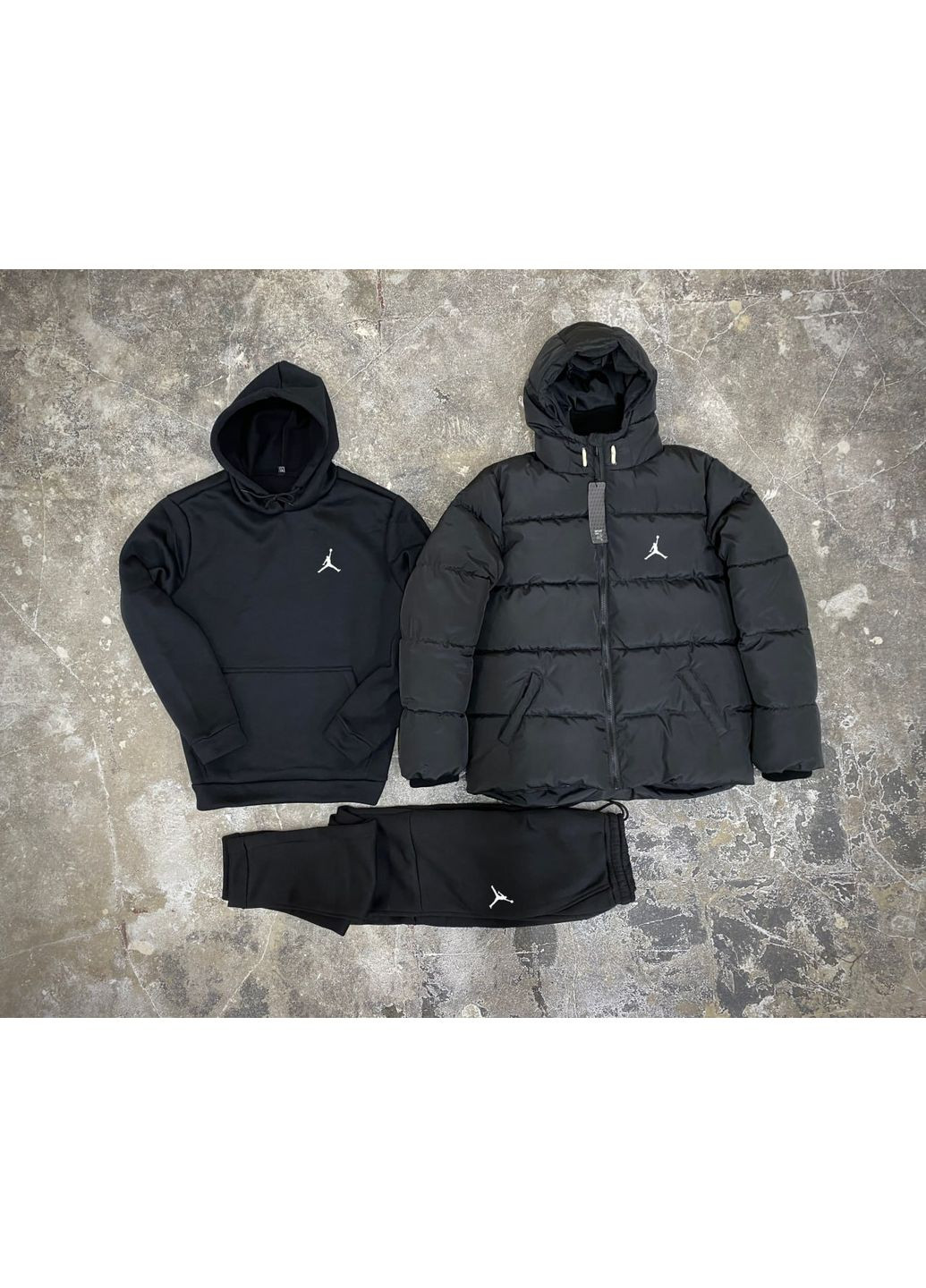 ❄️Комплект 3 в 1 Куртка зимова + кофта на змійці + штани Jordan❄️ No Brand (360133596)