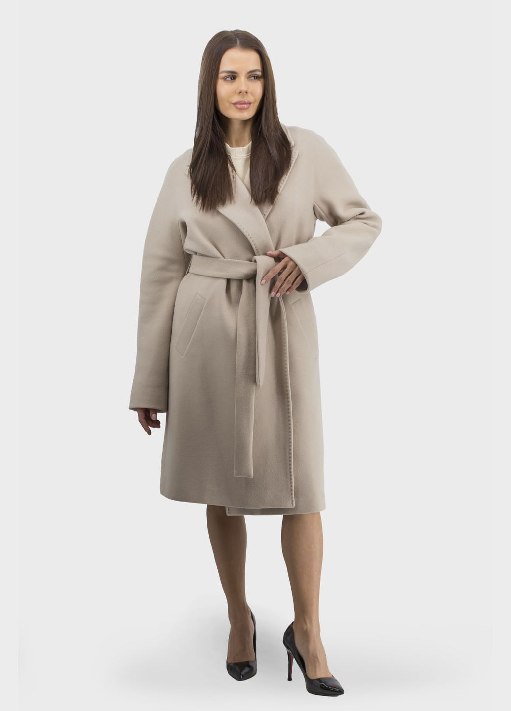 Молочное демисезонное Женское пальто Kent (кемел, ), 35718 No Brand