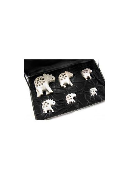 Слоны резные каменные (нр 6 шт) No Brand (316717620)