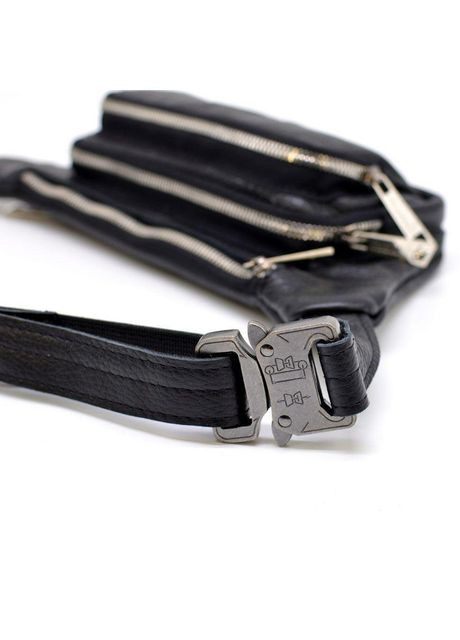 Сумка на пояс через плече чоловіча з натуральної шкіри середня Чорний 35090 TARWA (333299997)