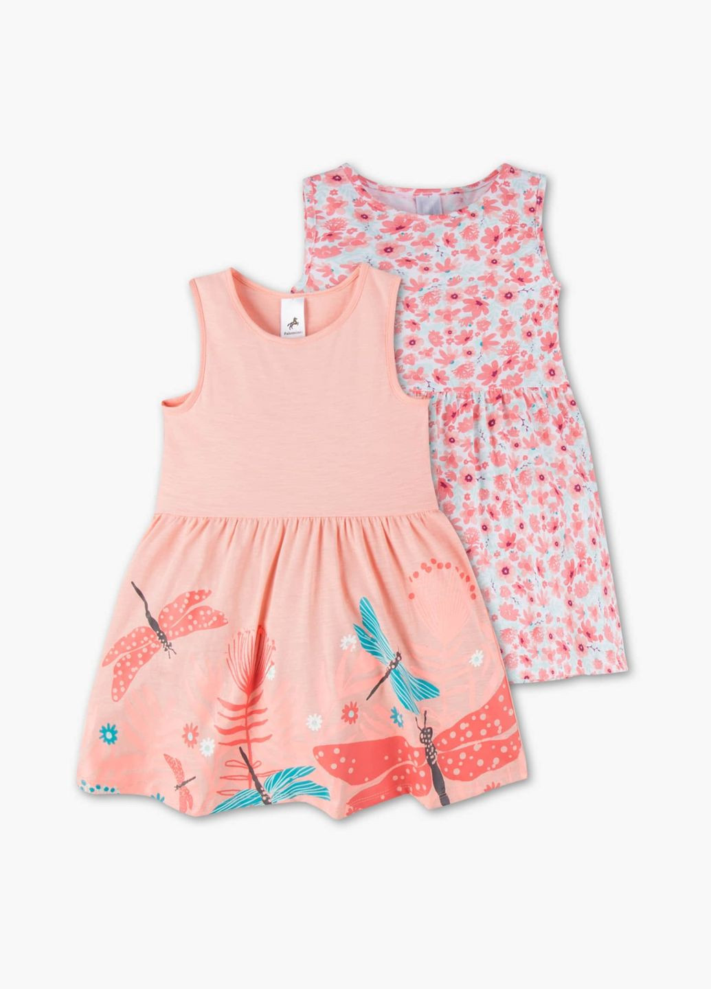 Комбинированное набор платьев для девочки 116 размер розовое/белое 2007118 C&A (284281710)