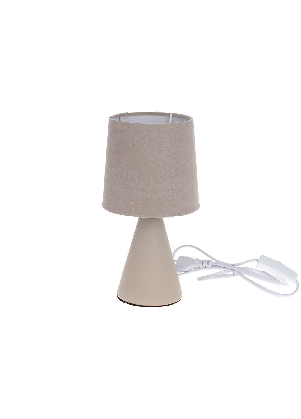 Настольная бежевая лампа с тканевым абажуром Carol 25*13см No Brand (298912895)
