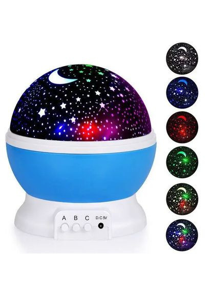 Нічник-проектор Star Master, Blue 3AAA+USB VHG (334305110)