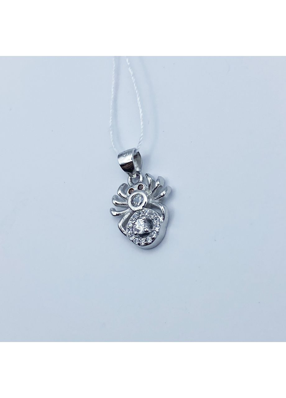 Кулон срібний з кубічним цирконієм "Павук" 1,07 г No Brand (369737794)