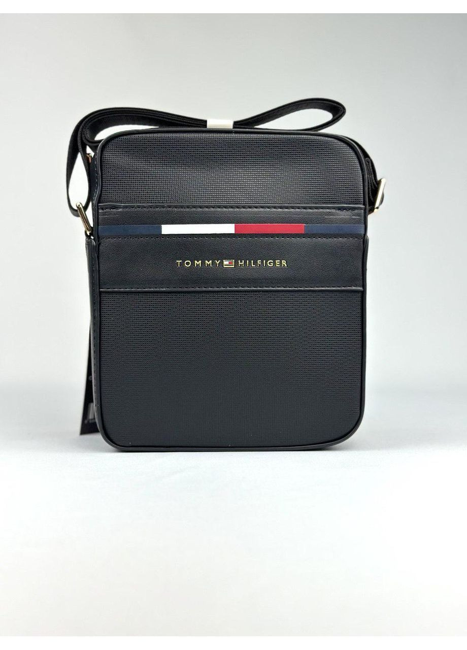 Сумка-планшет чоловіча через плече з логотипом Tommy Hilfiger Чорний No Brand (362219609)