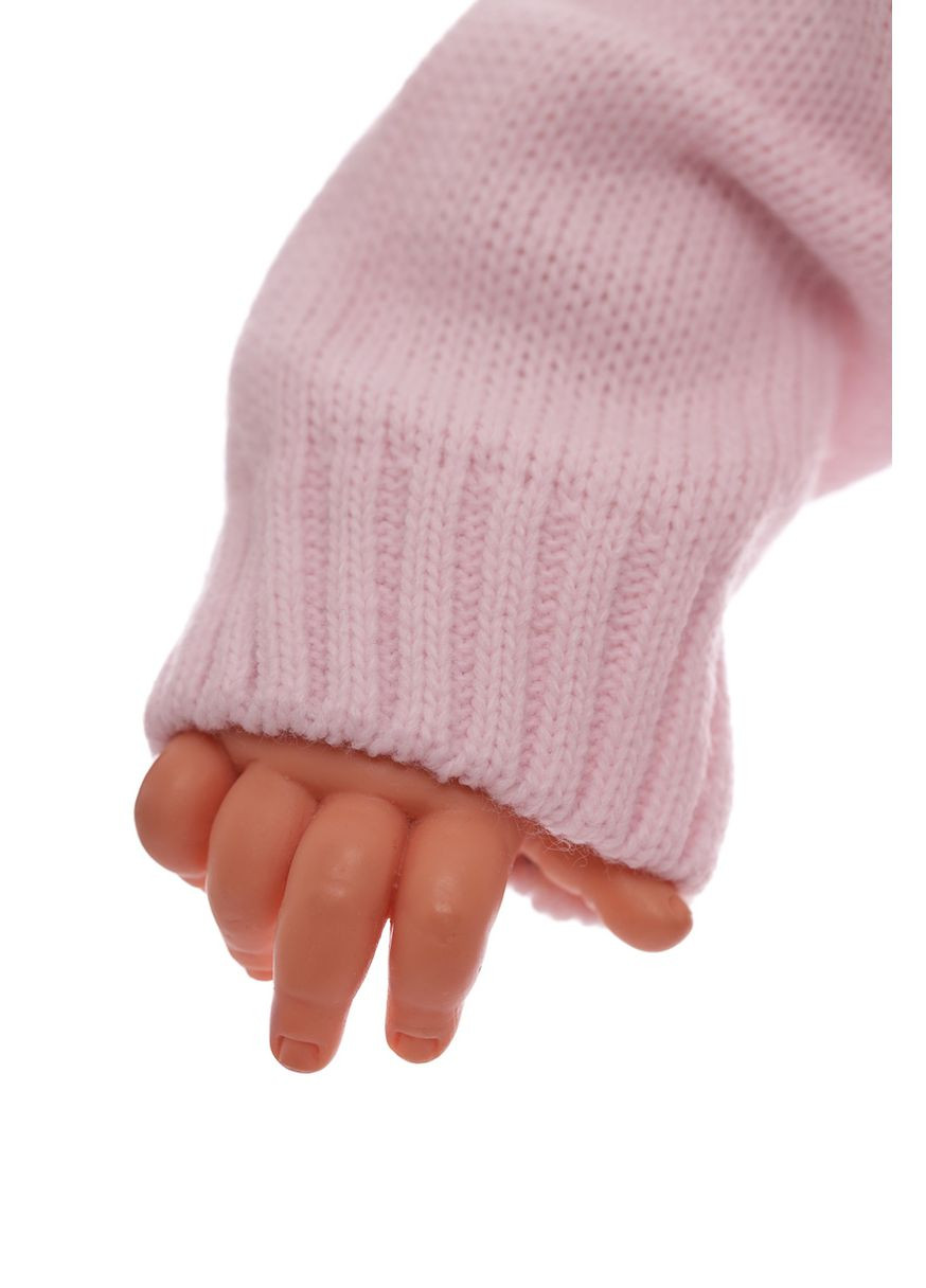 Чоловічок для дівчинки в'язаний з ведмедиком рожевий 62 см (27372) BABYKROHA (297197639)