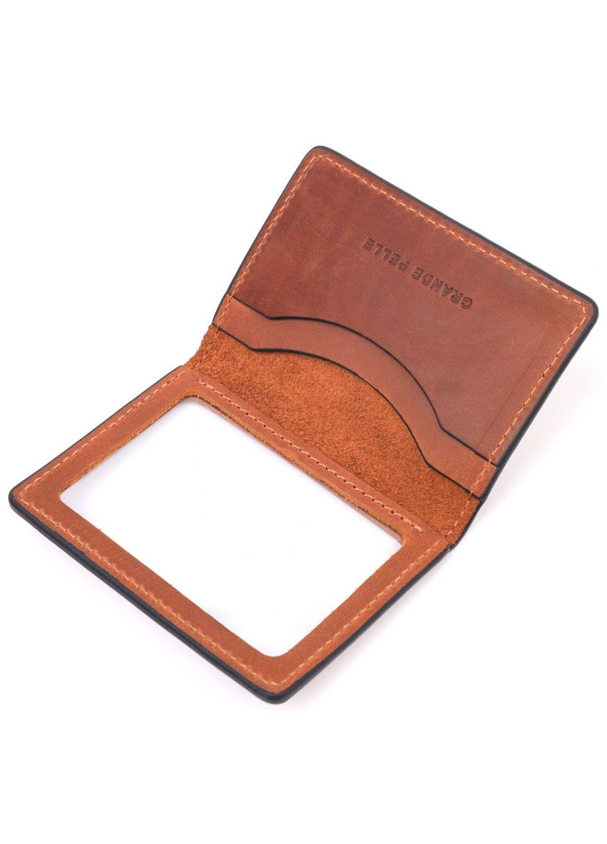 Практичная обложка на автодокументы в винтажной коже Украина светло-коричневая 16706 Grande Pelle (362418406)