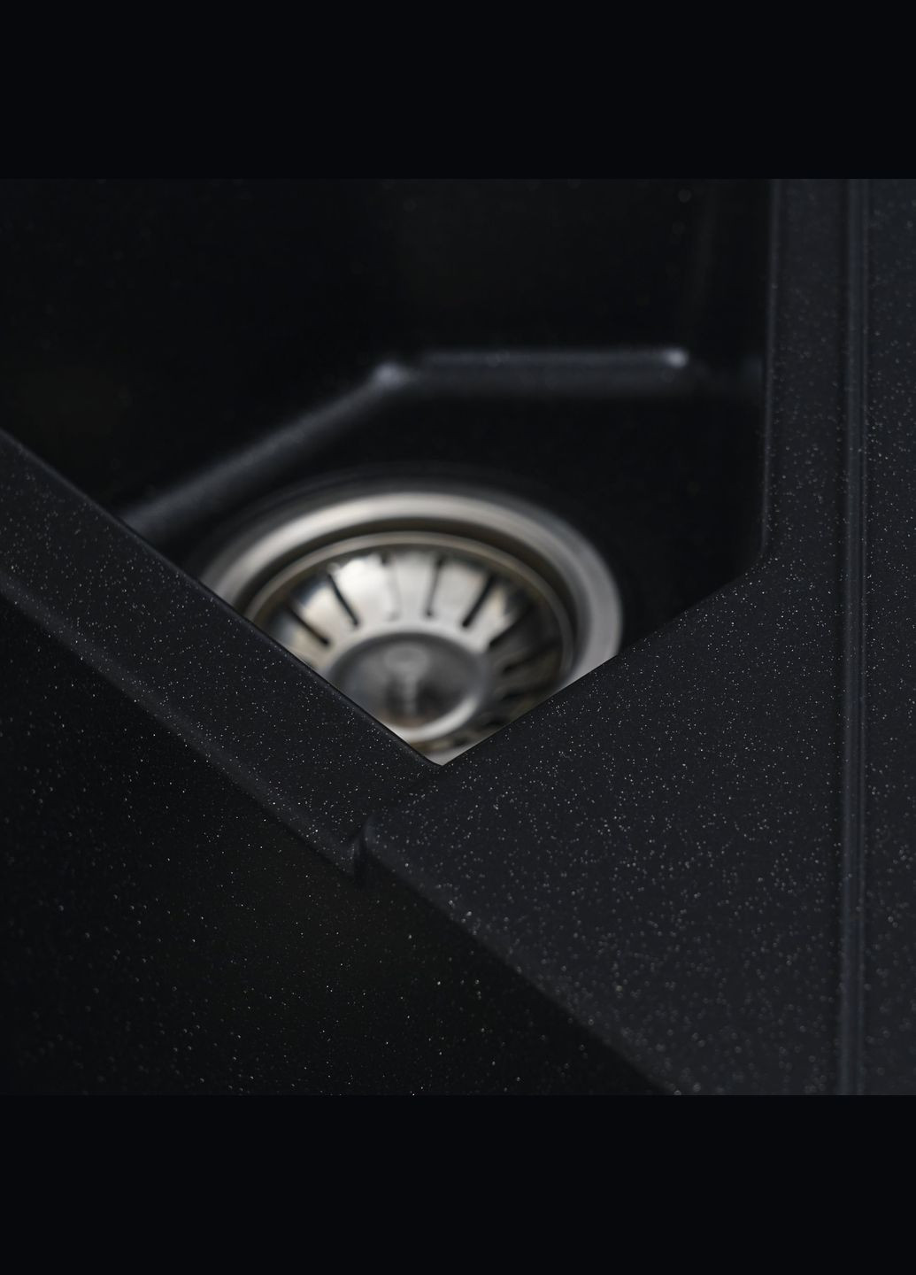 Гранітна мийка для кухні 9950 PANDORA матова Чорний металік Platinum (277697114)