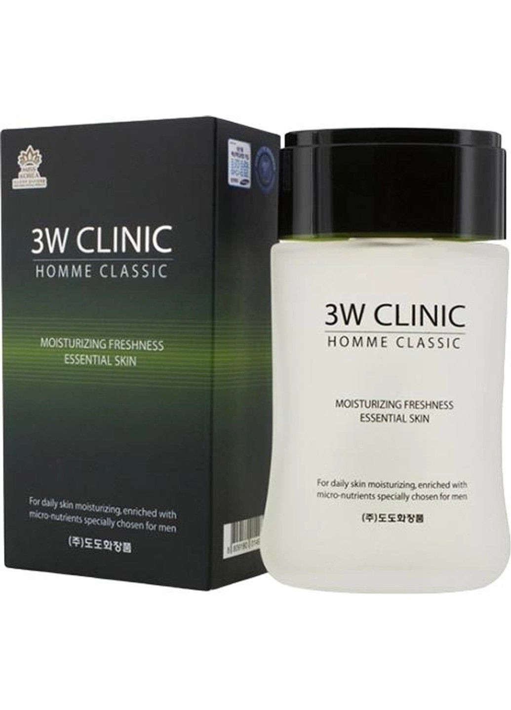 Тонер для обличчя чоловічий Homme Classic Moisturizing Freshness Essential Skin - 150 мл 3W Clinic (285813610)