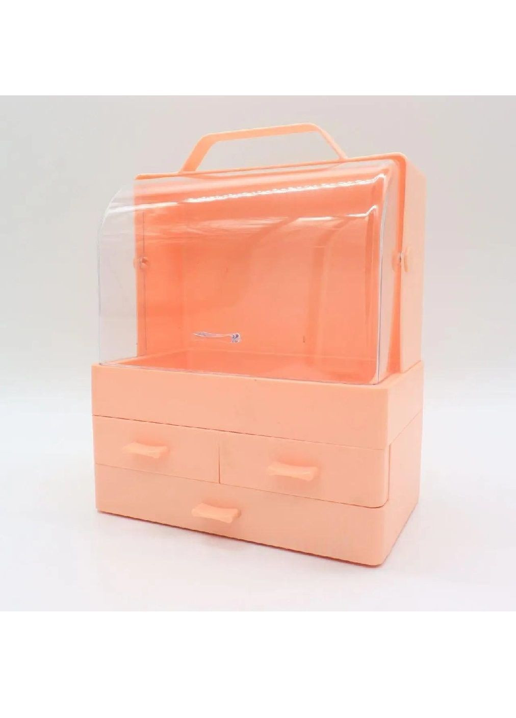 Органайзер бокс кейс переносной пластиковый для хранения косметики 4 секции 34.7х26.5х18.2 см (476729-Prob) Розовый Unbranded (289458317)
