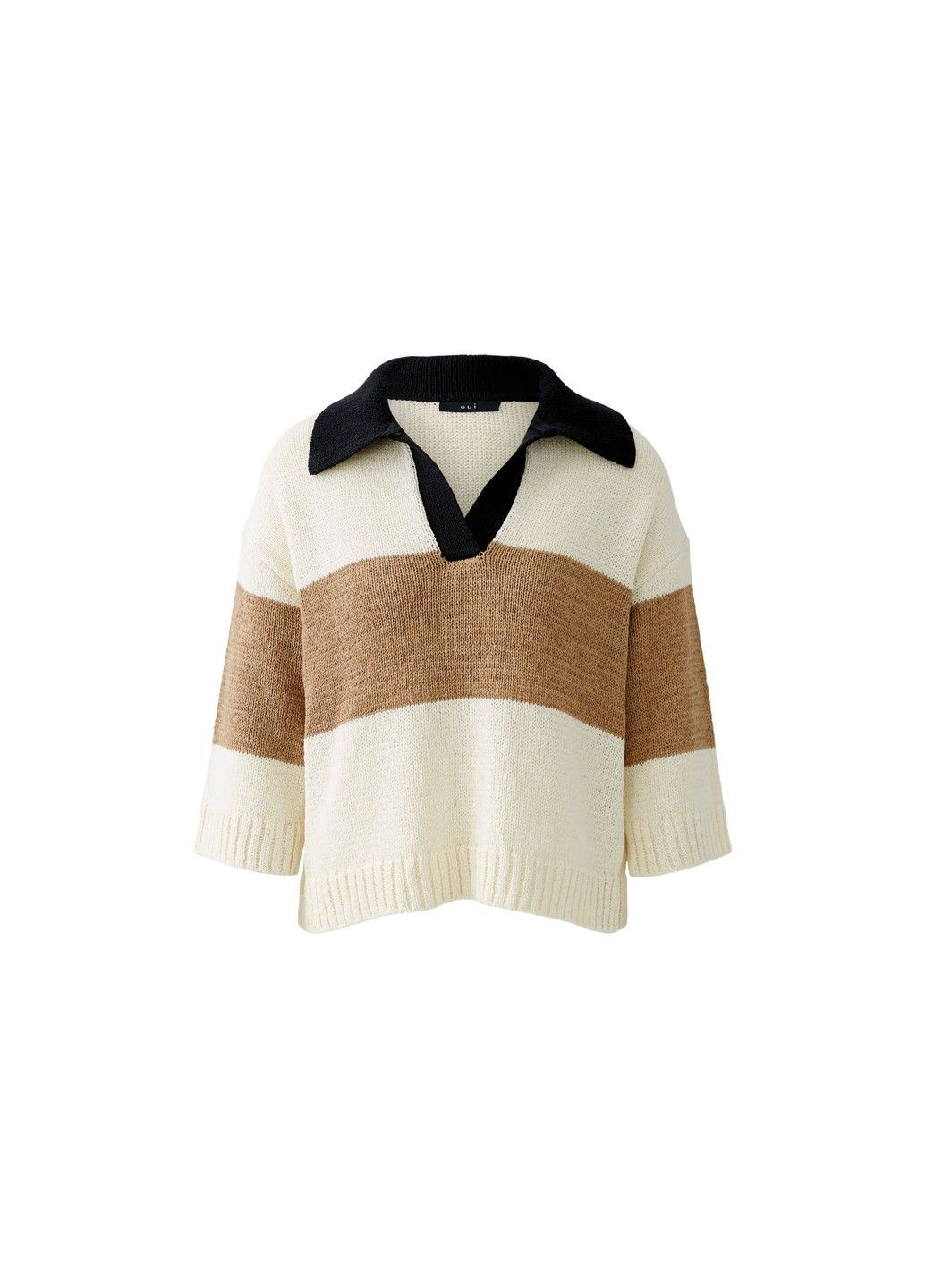 Комбинированный летний женский джемпер разные цвета джемпер Oui