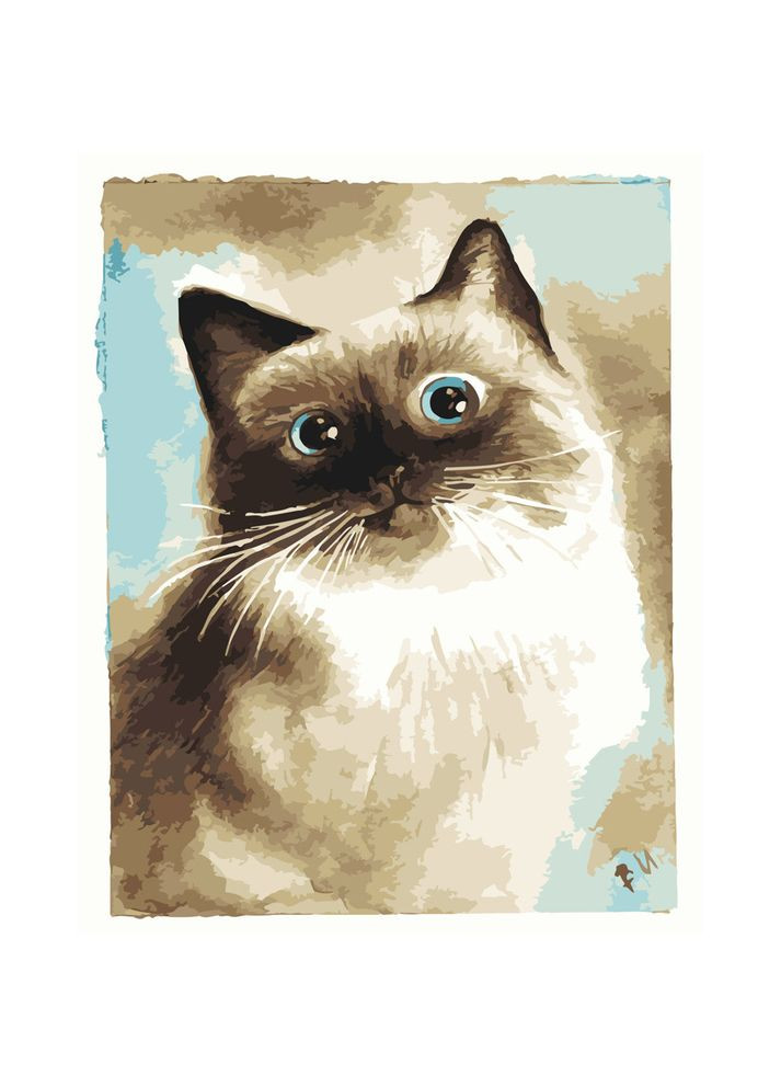 Картина по номерам ПРЕМИУМ Удивительная кошка размером см (DY180) Strateg (362429717)