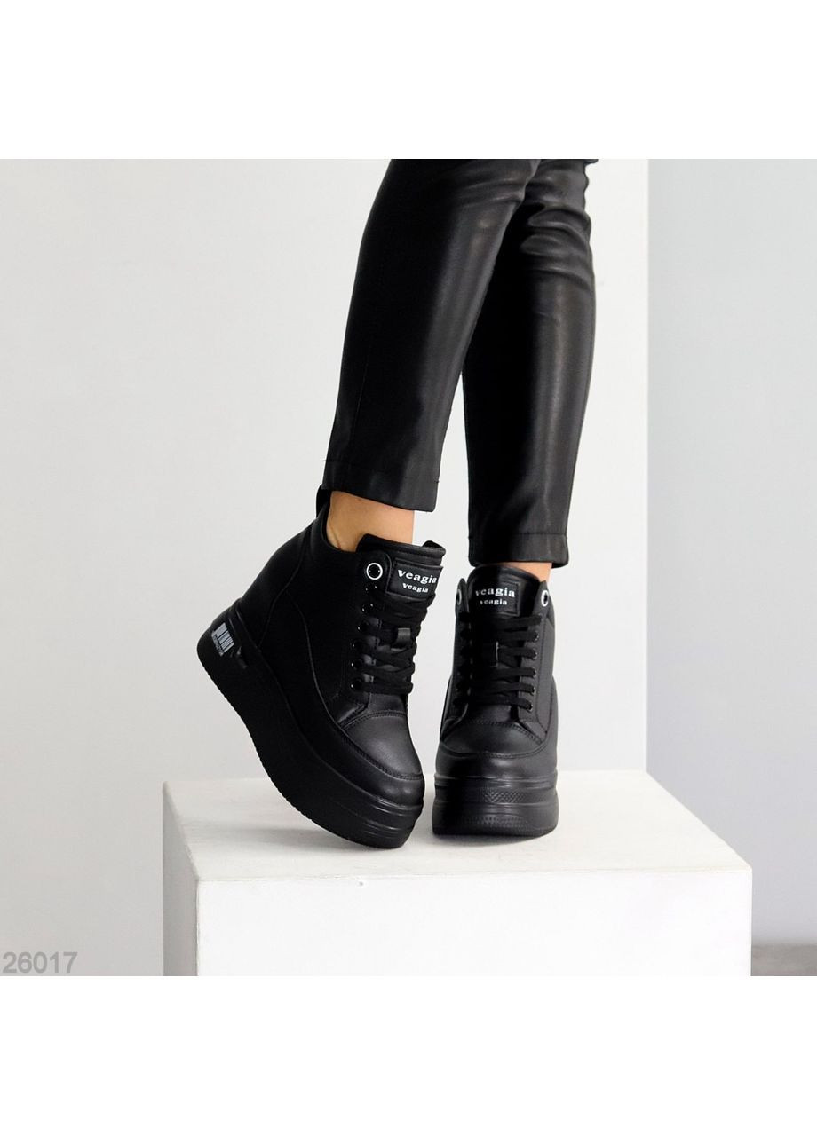 Зимние сникерсы No Brand чёрные зима (370368604)