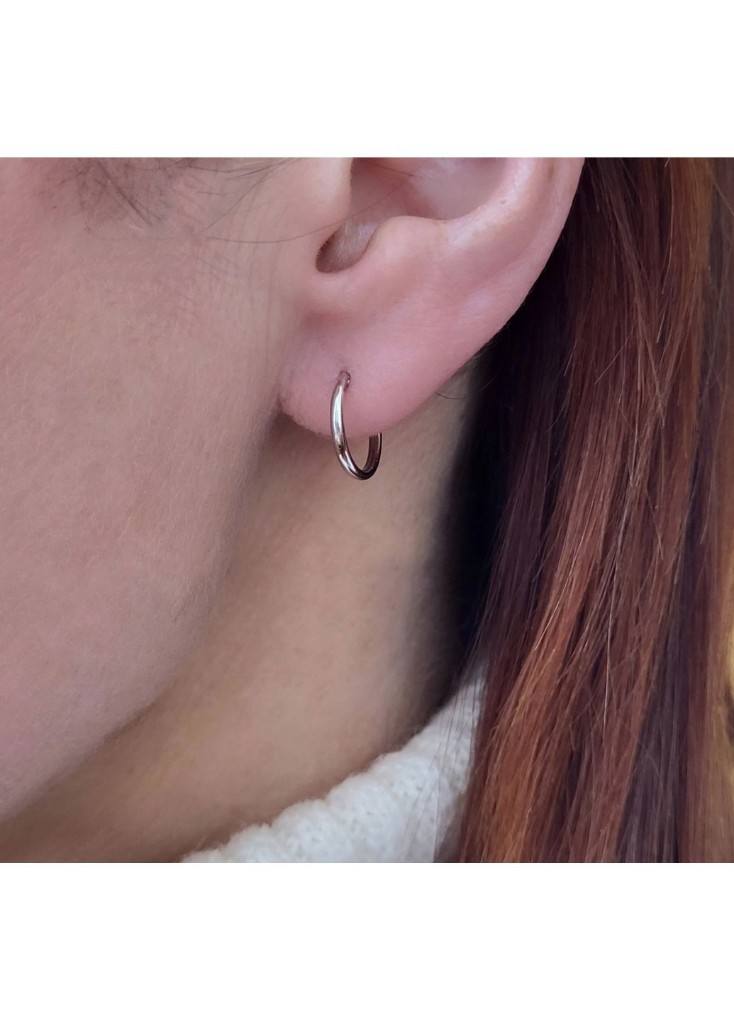 Серебряное кольцо кольца Конго 10 мм поштучно (пара оптовая цена) Родованное серебро 925 пробы 5001р No Brand (306742942)