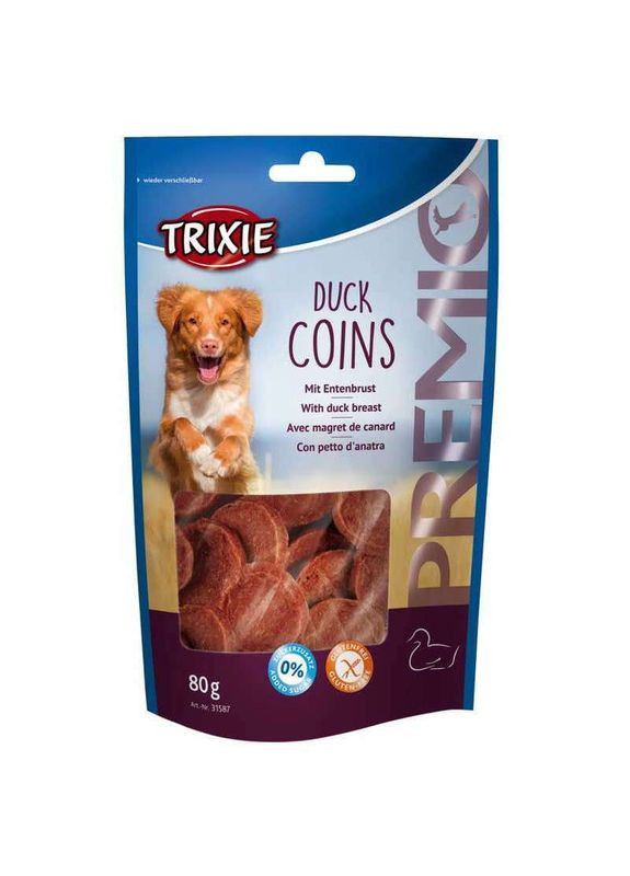 Лакомство для собак PREMIO Duck Coins с уткой, 80 г Trixie (292258454)