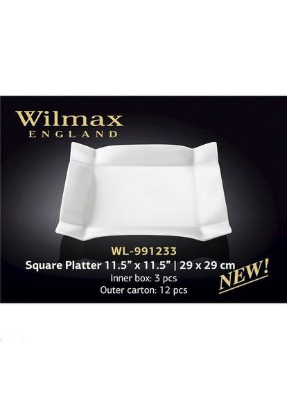 Блюдо порцелянове квадратне 29х29 см (WL-991233) Wilmax (357206719)