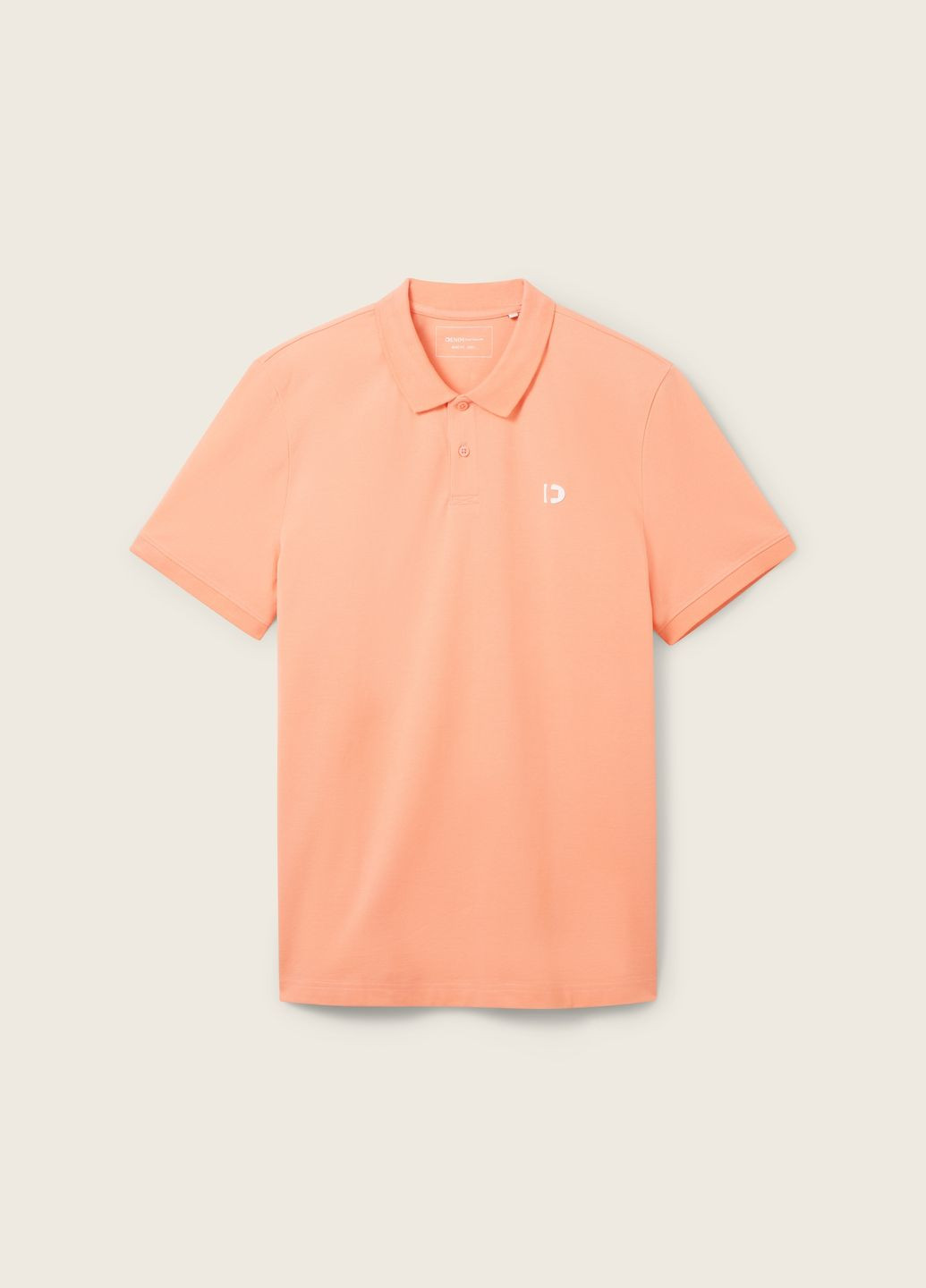 Оранжевая футболка-поло для мужчин Tom Tailor однотонная
