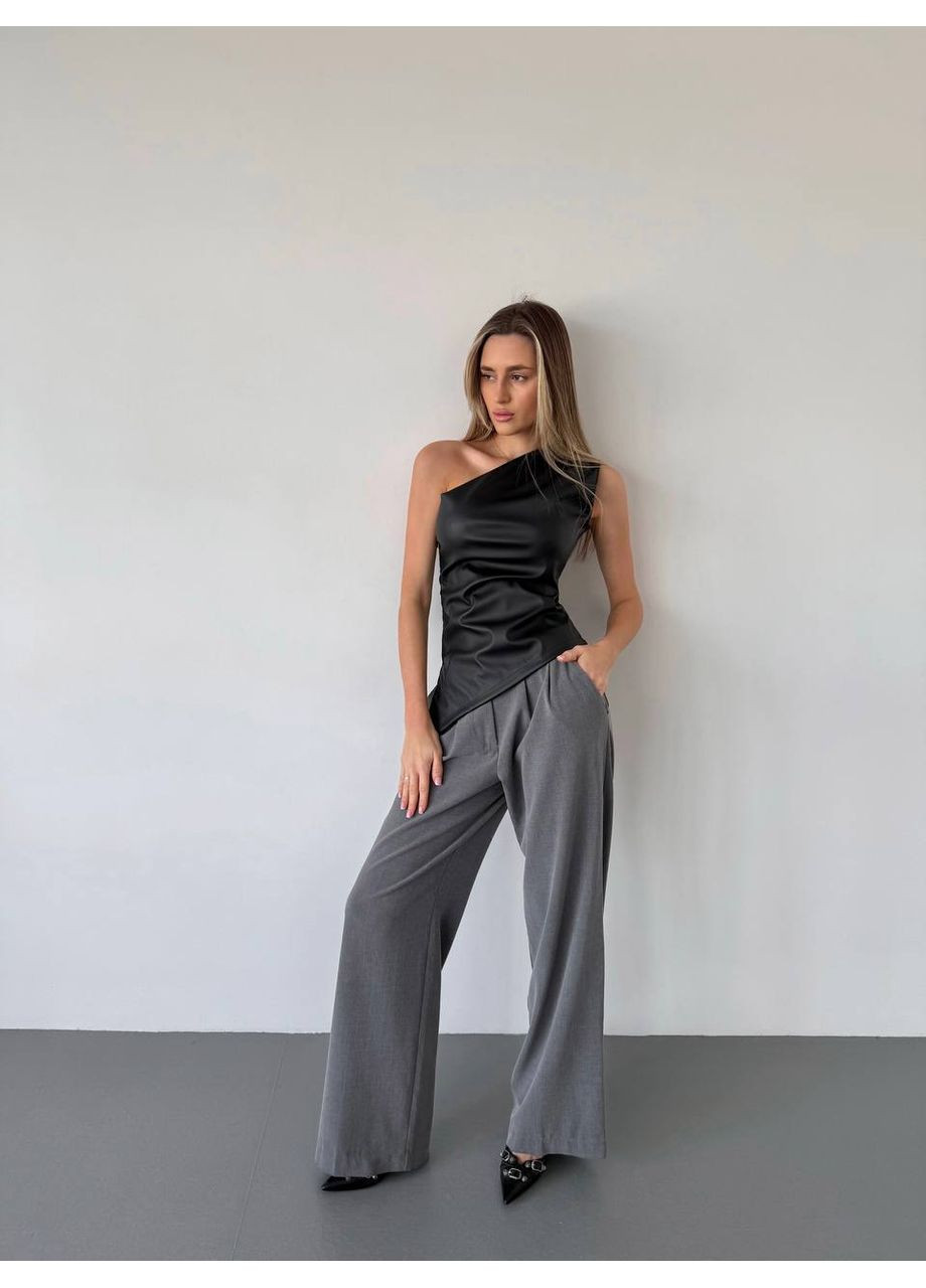 Жіночий шкіряний топ No Brand (361305826)