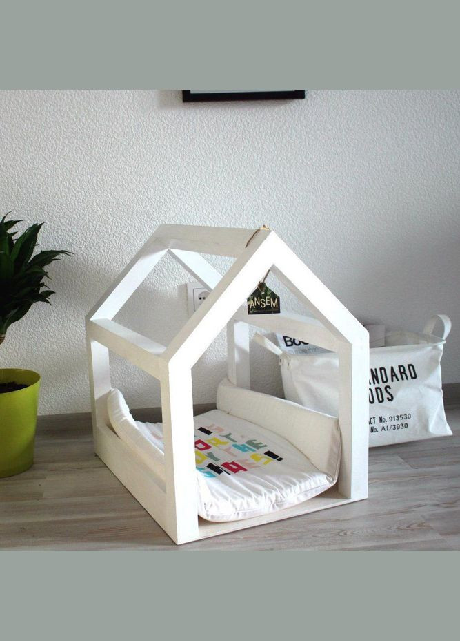 Лежак для кошки из дерева Брайс зефир (ЛДК-000520) No Brand (328453045)