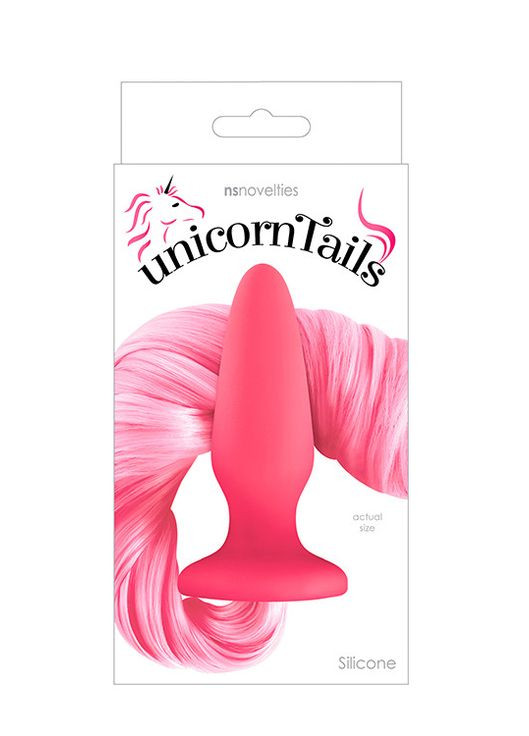 Анальная пробка с хвостом пони, Unicorn Tails, pink Ns Novelties (294182092)