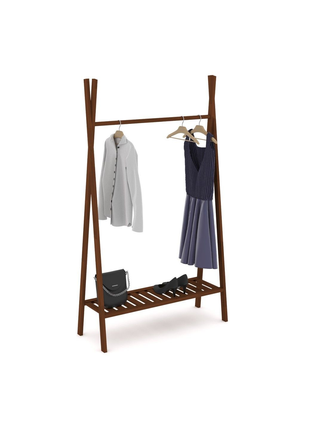 Вішалка підлогова дерев'яна ДЕНВЕР коричневий Fagus (367581634)