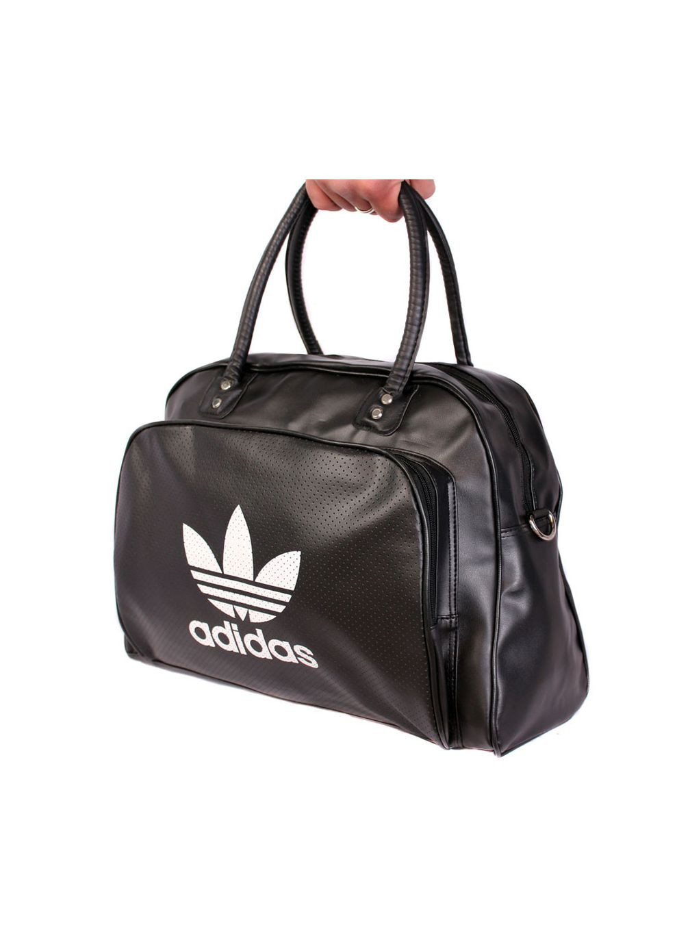 Дорожная сумка из искусственной кожи 30304 черная No Brand (370848436)