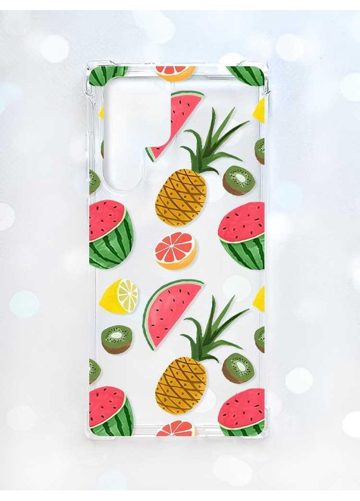 Чехол с утолщёнными углами на Samsung Galaxy S22 Ultra:: Фруктовый микс (принт 347) CASE CONTROL (360676130)