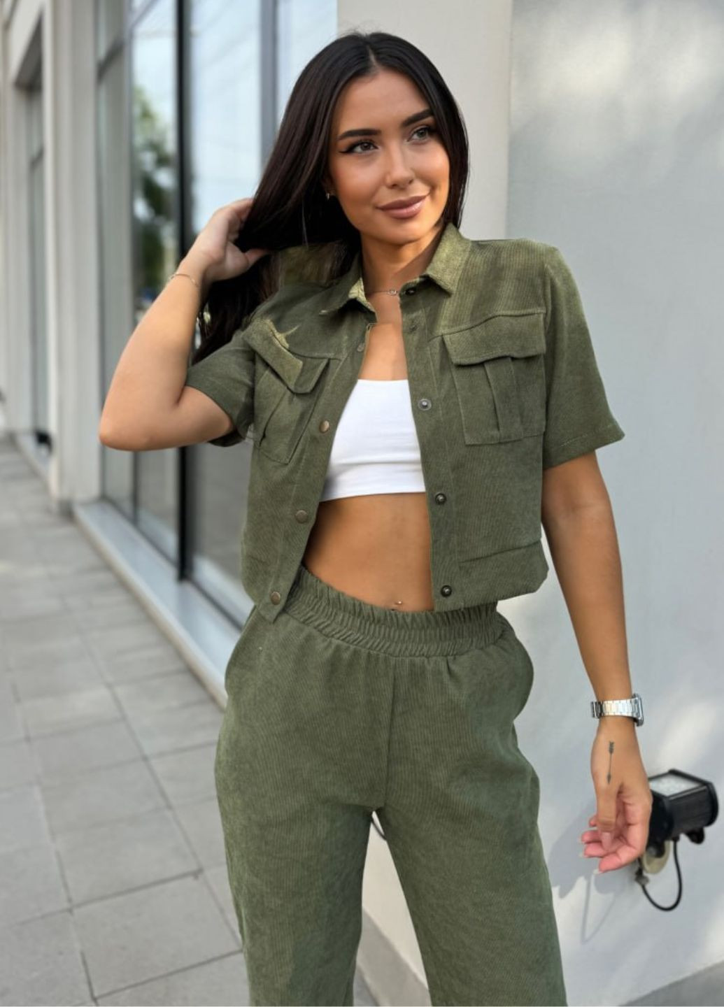 Костюм двойка: Укороченный пиджак с коротким рукавом и брюки Allthings (327290042)