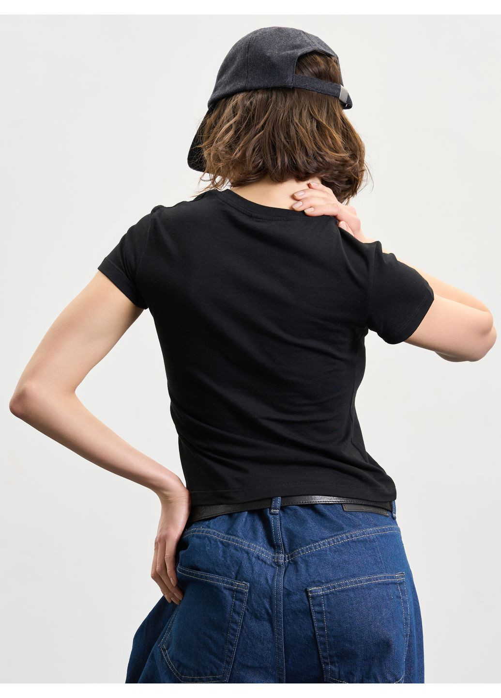 Футболка жіноча вкорочена пудрового кольору ТМ РОЗА Роза - (369036521)