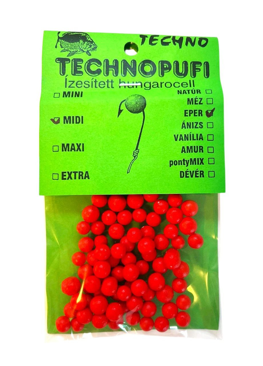 Насадка плаваюча TECHNOPUFI (midi 4-6мм) Полуниця TECHNO midi полуниця (332796400)