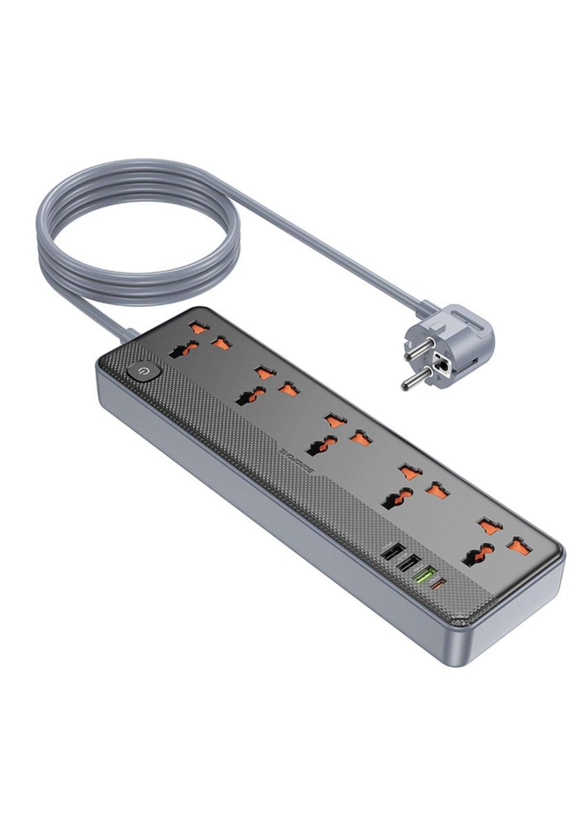Мережевий подовжувач BAC5A Lord 5 position socket(PD20W/1C3A)(EU) Black Borofone (335807105)