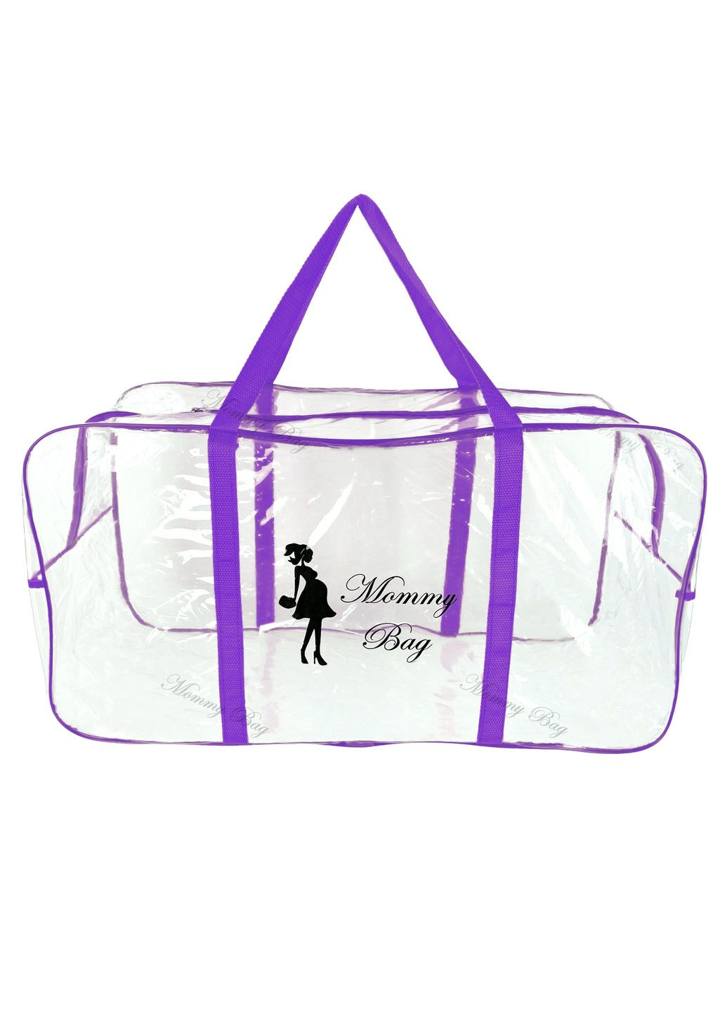 Сумка прозрачная в роддом XL фиолетовая (v004) Mommy Bag (277372065)