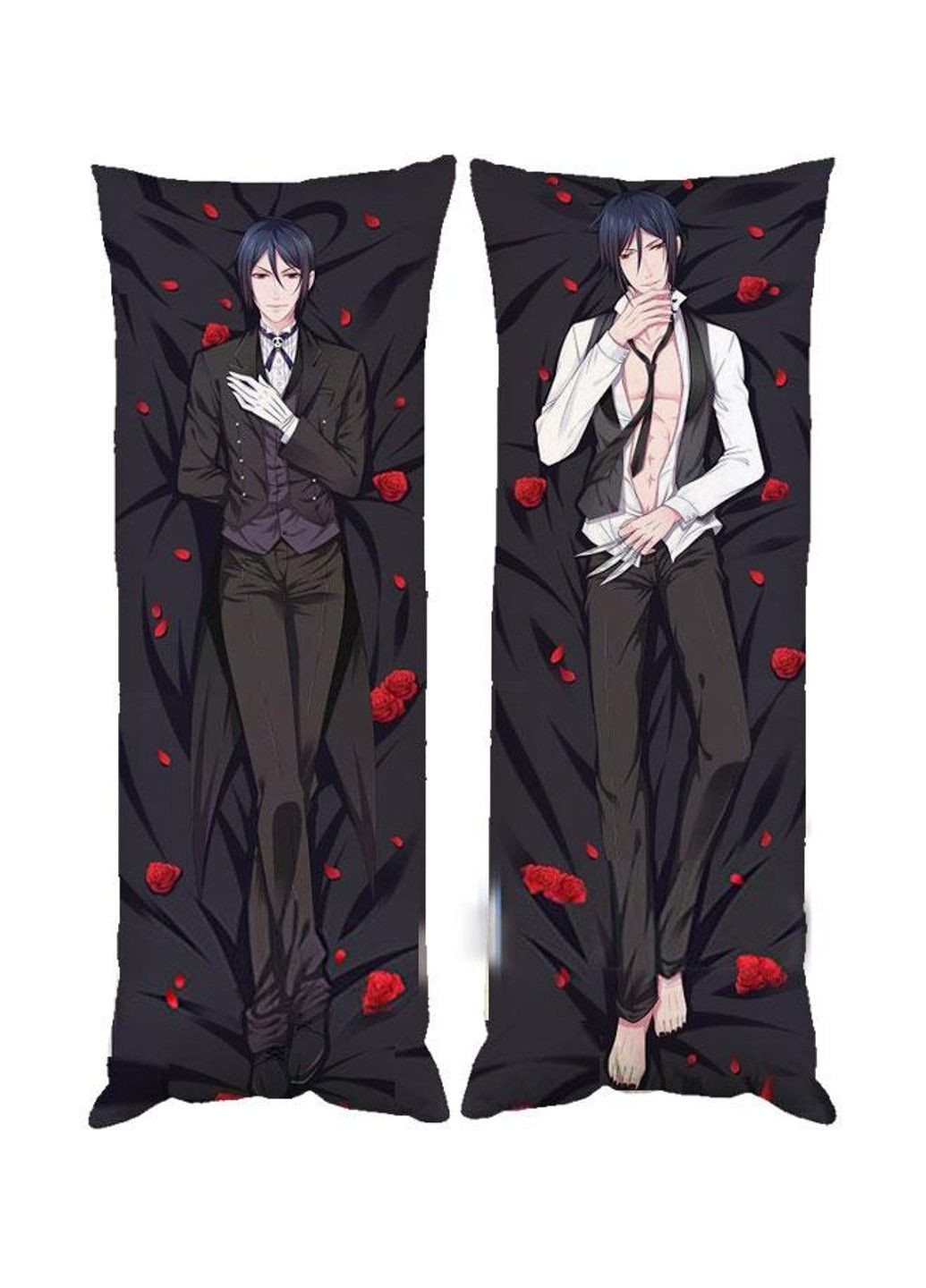 Подушка дакімакура Себастьян Темний Дворецький декоративна ростова подушка для обіймання двостороння No Brand (329433347)