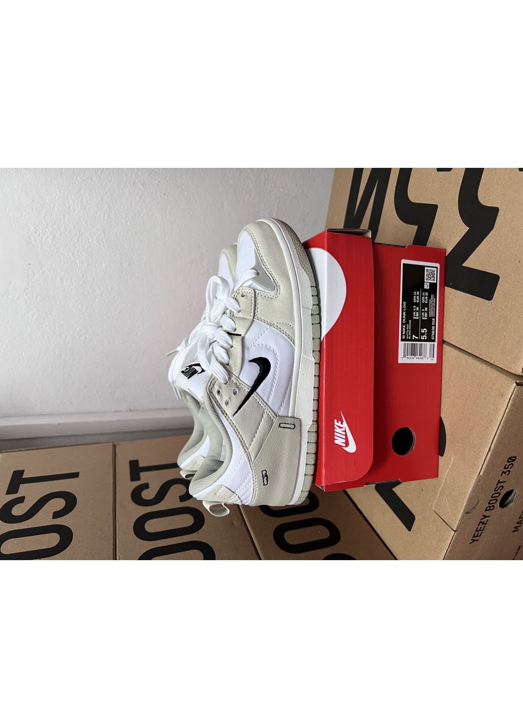 Чорні Осінні кросівки чоловічі nike sb dunk low disrupt cream white black найк сб данк No Brand