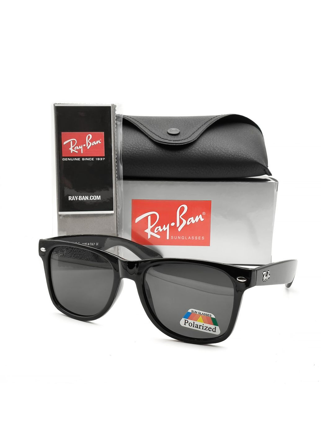 Сонцезахисні окуляри R-B polarized чорні, глянцева оправа No Brand 2140 (331294712)