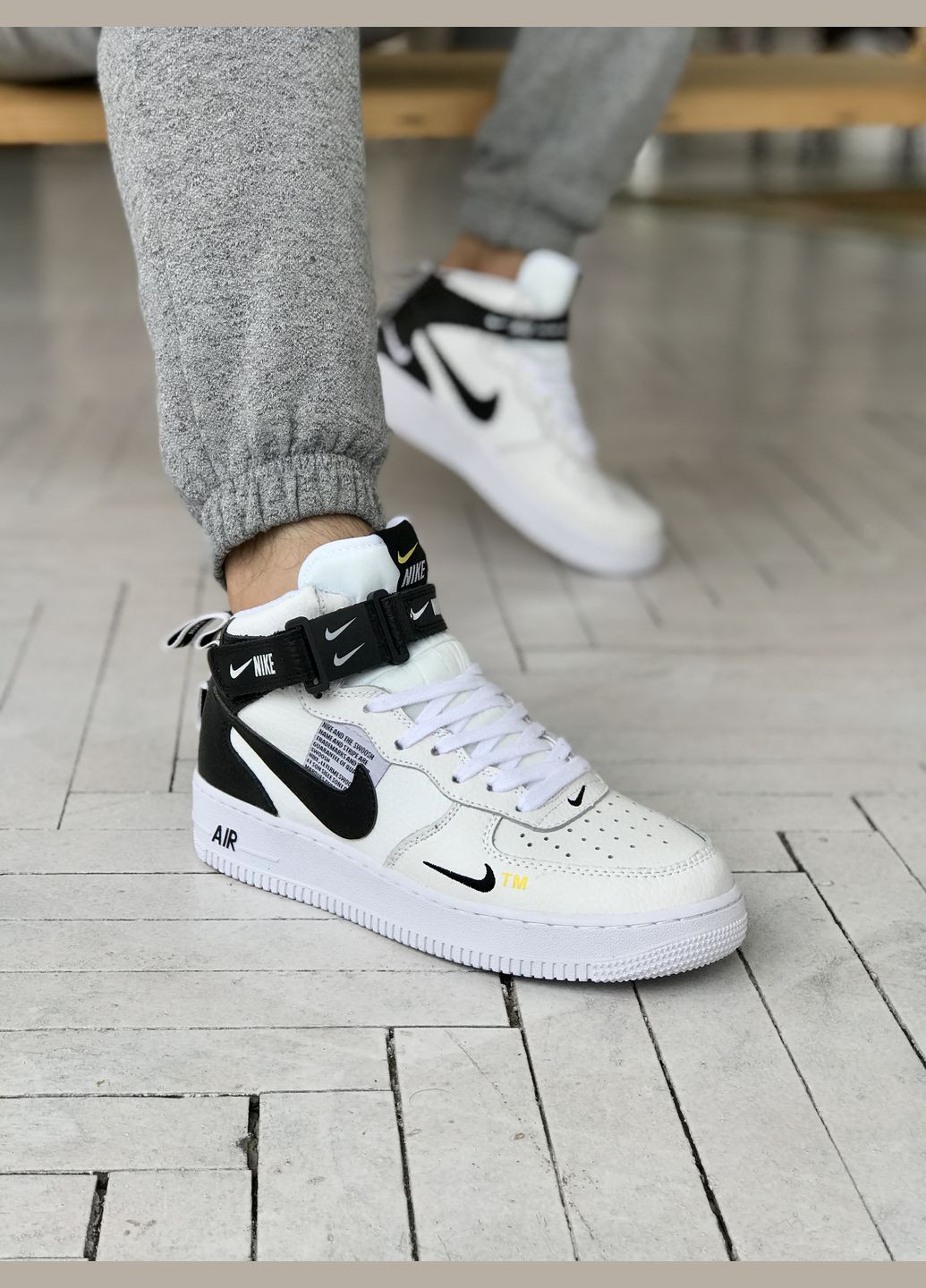 Кросівки жіночі і чоловічі Nike Air Force 1’07Lv8 Ultra High White | Найк Аір Форс високі білі No Brand білі демісезони (307397802)