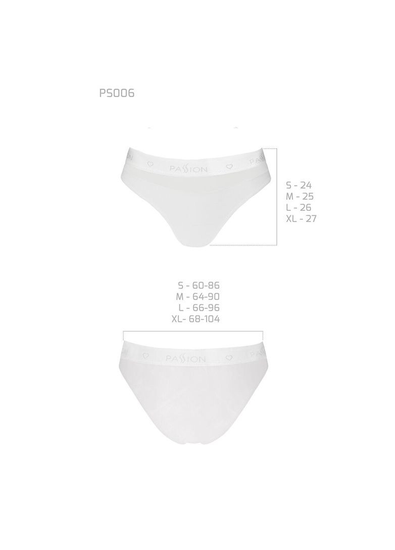 Комбинированный демисезонный трусики с прозрачной вставкой ps006 panties m, white Passion
