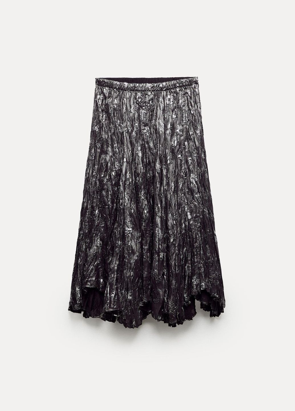 Серая праздничный с абстрактным узором юбка Zara