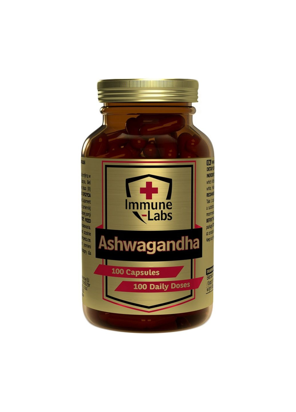 Натуральна добавка Ashwagandha 143 mg, 100 капсул Immune Labs (315869754)