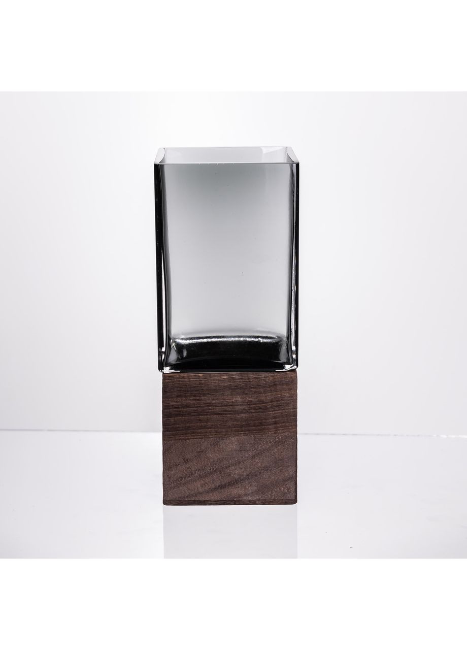 Квадратная стеклянная ваза для цветов 10×10×25 (см) декоративная ваза 1.5 (л) из толстого стекла HP-19-160-3 Yiwu (386441753)