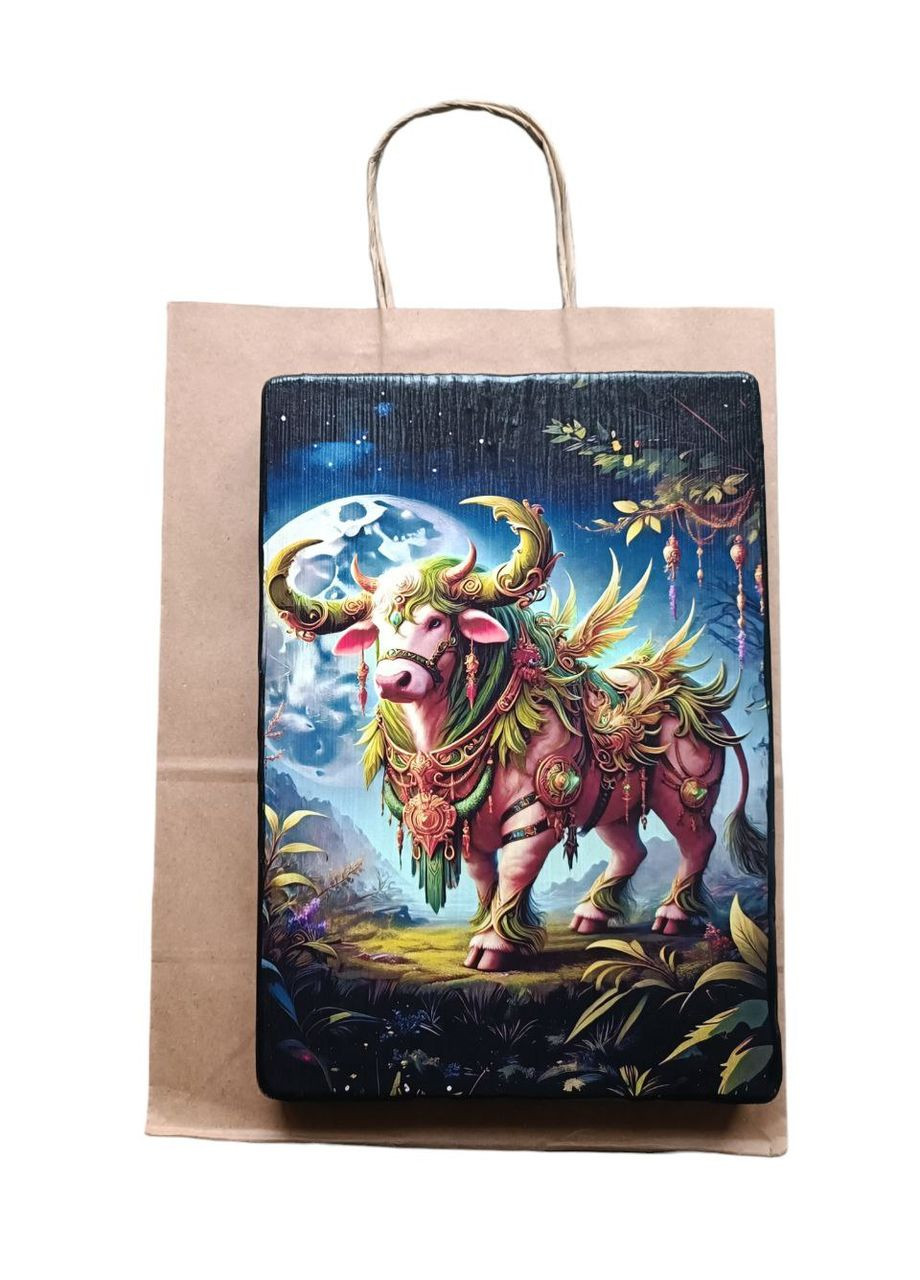 Серія "Талісмани року-Бик" дерев'яне єксклюзивне панно 20х28см Handmade (316258915)