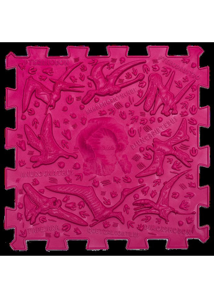 Массажный коврик Ортек Динозавры Пазлы 12 эл. + 8 Треугольников 28x28 см Ortek (372128933)