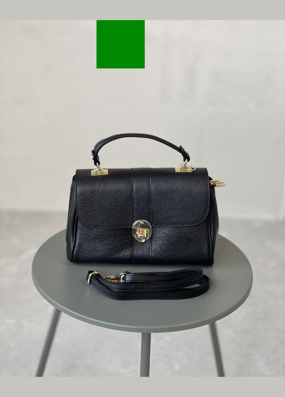 Жіноча шкіряна сумка MEGAN чорна 804004 Vera Pelle (333969058)