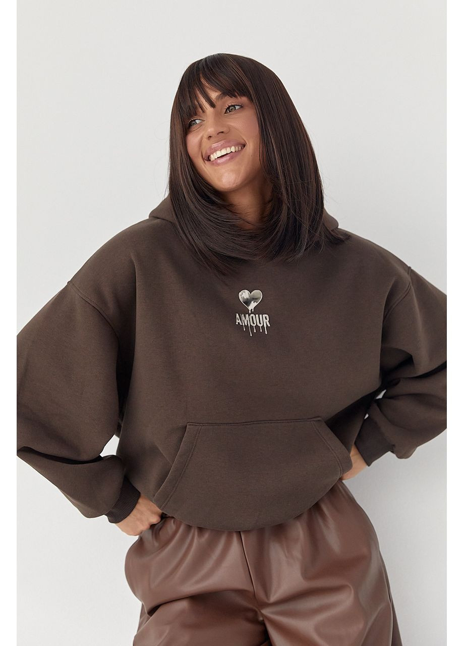 Утепленное худи с капюшоном Lurex (369776118)