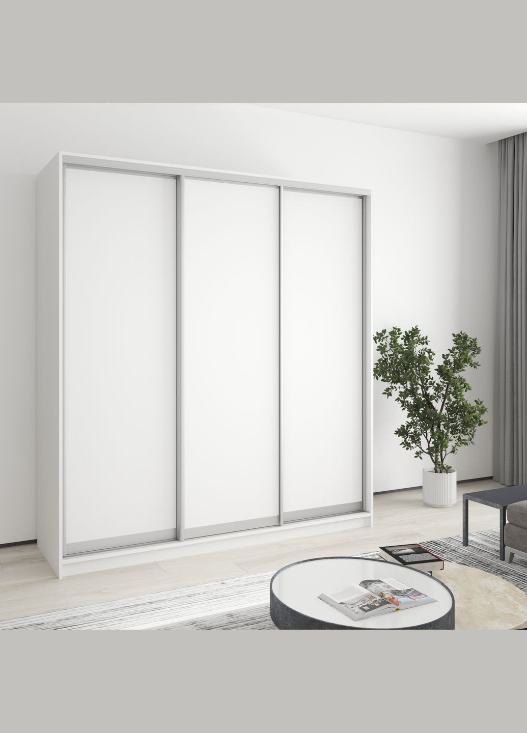 Шкаф-купе трехдверный Стандарт AL 3ДСП 190x60x210 см (MBS-2825) MebelStar (362373544)