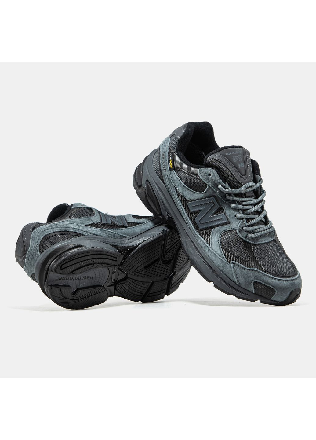 Темно-серые демисезонные кроссовки мужские new balance 2010 cordura grey black termo | нью беланс 2010 кордура термо темно-серые No Brand
